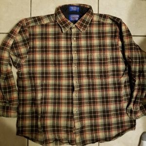 Pendleton virgin wool button up shirt size XL